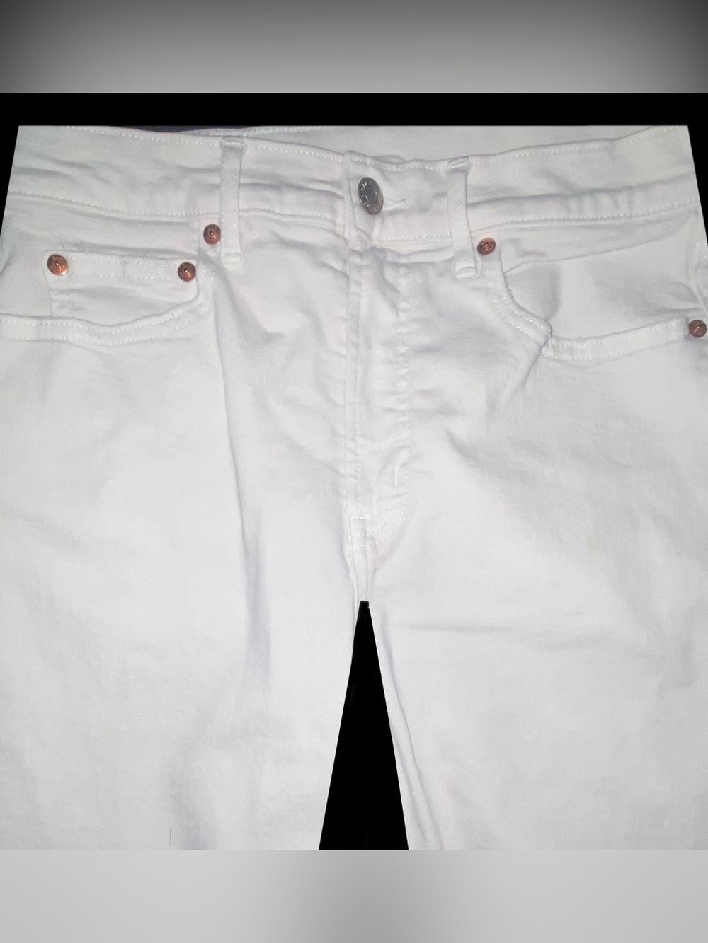 GAP vintage slim high rise white jeans
